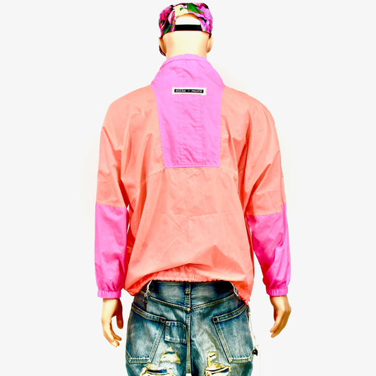Ocean Pacific 90's Neon Pulloer Windbreaker Size Large