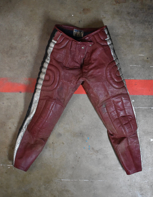 Hondaline Honda Motocross Motorcycle Red Leather MX Racing Pants 34