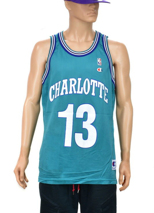 Charlotte Hornets Kendal Gill Champion Jersey Size 48