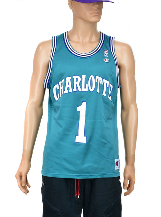 Mugsy Bogues Charlotte Hornets Champion Jersey Size 44