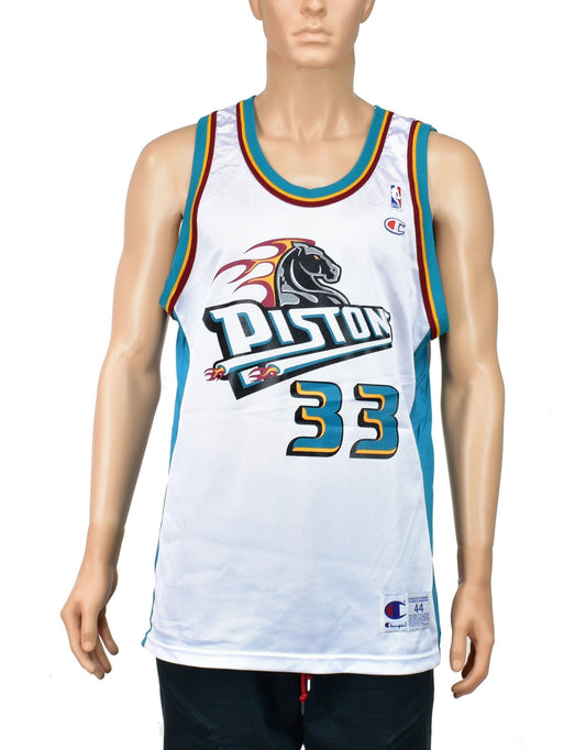 Detroit Pistons Grant Hill Home Champion Jersey Size 44