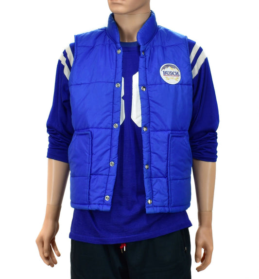 Busch Beer 80s Nylon Puffer Delivery Vest Medium