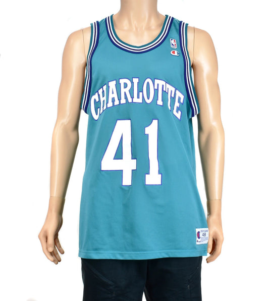 Charlotte Hornets Glen Rice Champion Jersey Sz 48