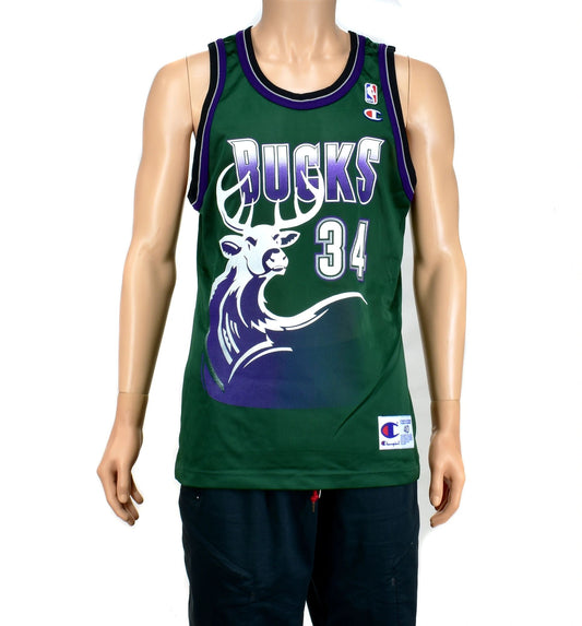 Ray Allen Milwaukee Bucks Big Antler Champion Jersey Sz. 48