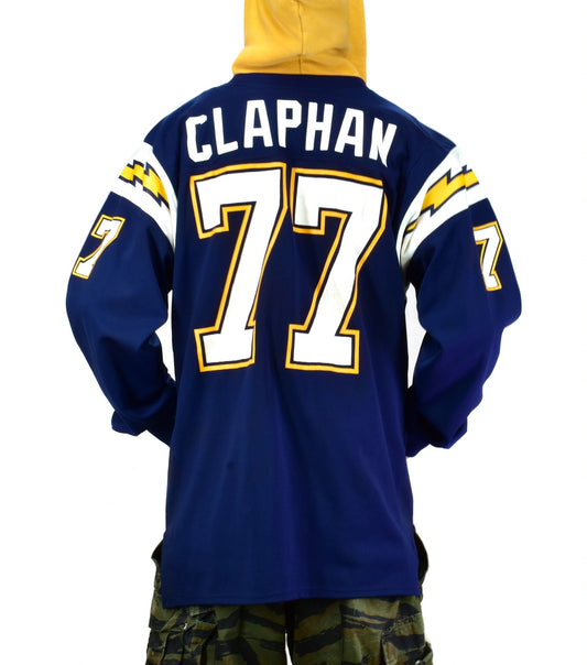 Game Used 1980s San Diego Chargers Cold Weather 24 OZ. Durene LS Jersey w/ Pockets