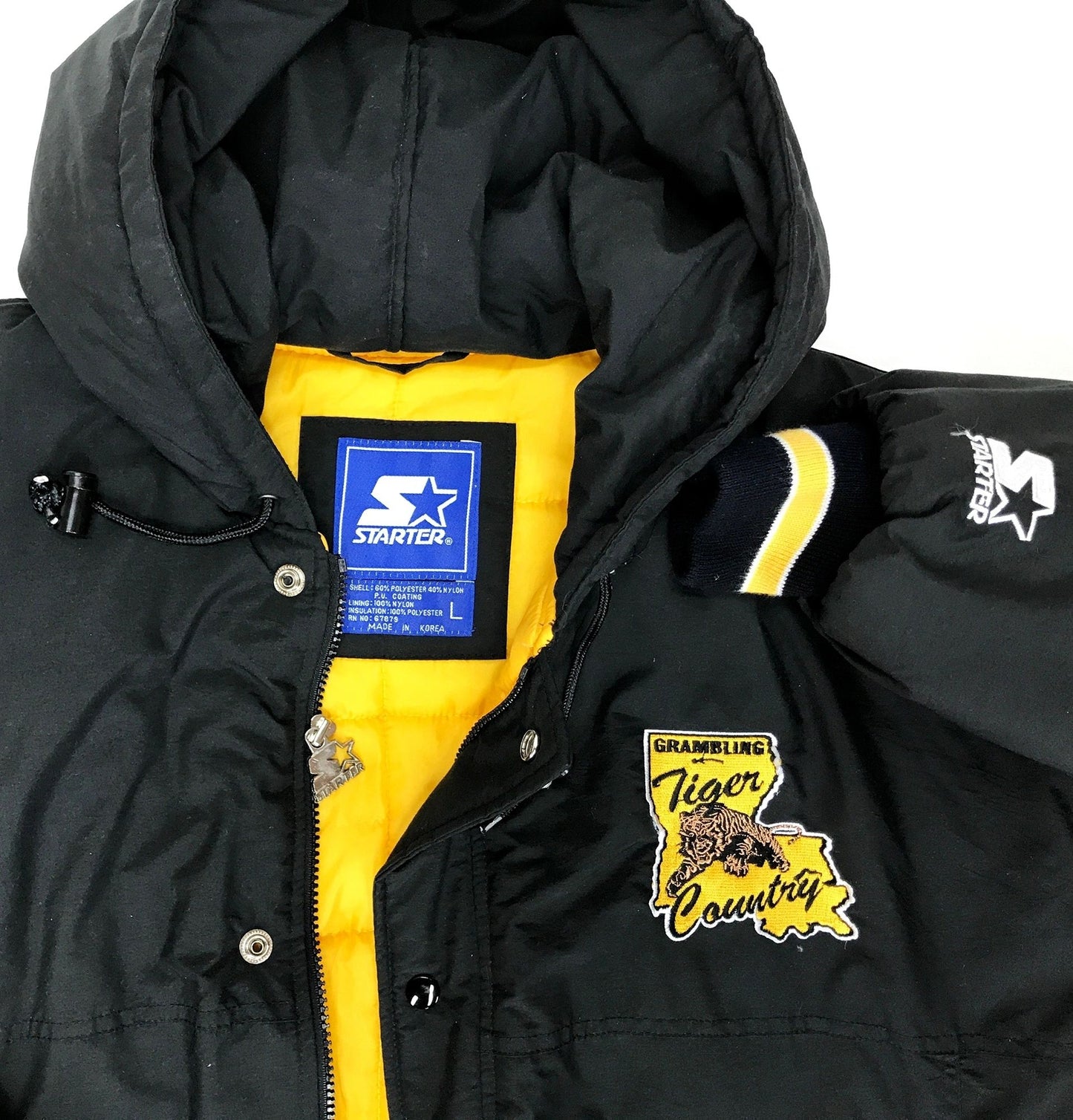 Grambling State University Tigers 90's Starter Parka Jacket Size Large