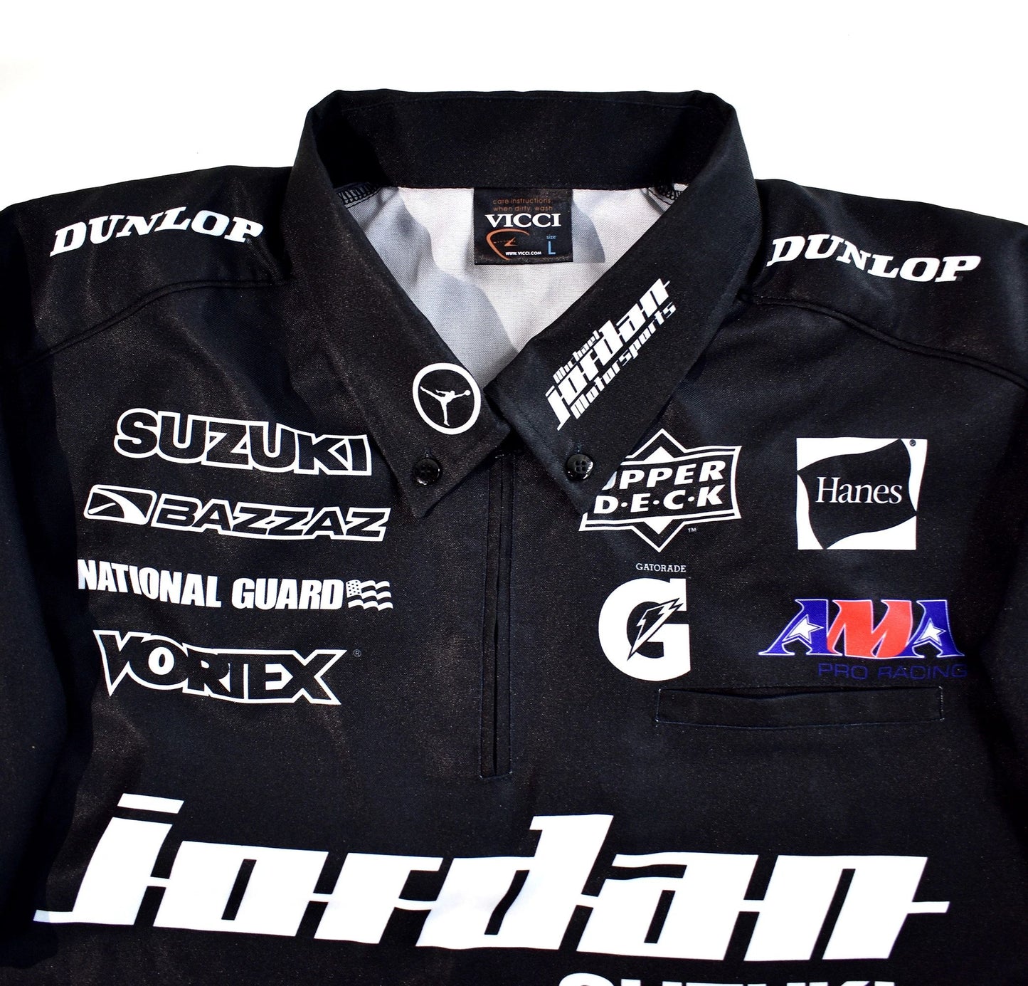 Air Jordan Motorcycle Team Authentic Vicci Pit Crew Shirt, Size Large