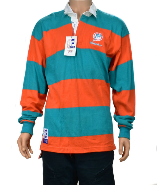 Miami Dolphins 90s Dehen Rugby Jersey Shirt NEW w/ Tags Size Large