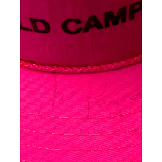 1990s Phil Knight Signed Nike World Campus Neon Pink Snapback Hat