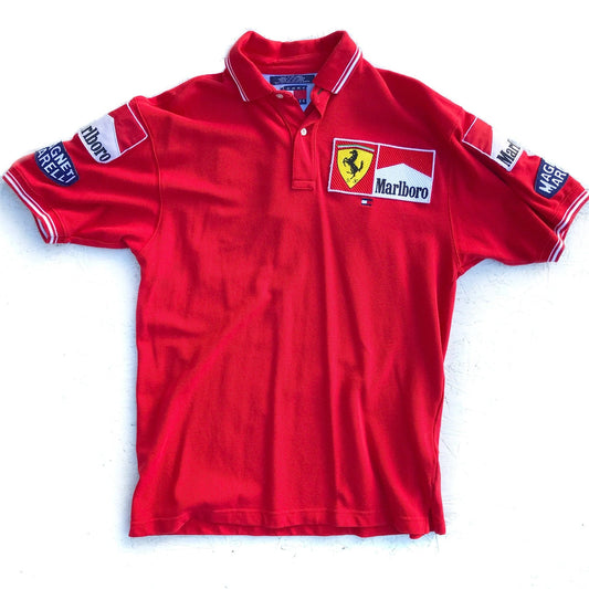 Tommy Hilfiger Pit Crew, Ferrari Racing Marlboro Patched Shirt