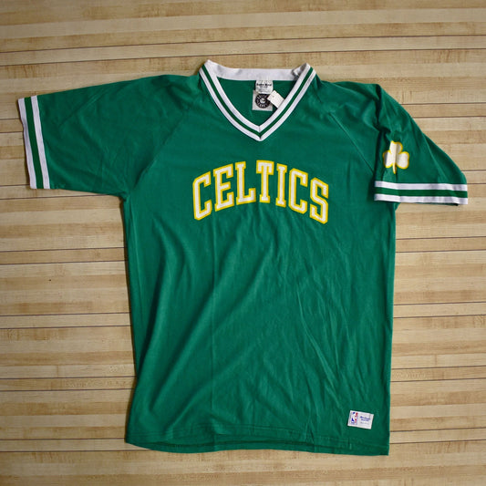 Custom "Name" Sand Knit Boston Celtics 80's Warm-up; New XXL