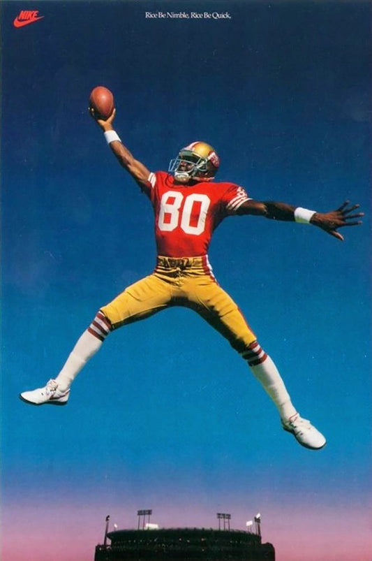 Nike Jerry "Rice Be Nimble" Original Print Candlestick 49ers Poster NEW