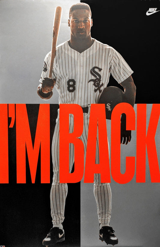 Nike Bo Jackson "I'm Back" Original Poster Chicago White Sox NEW