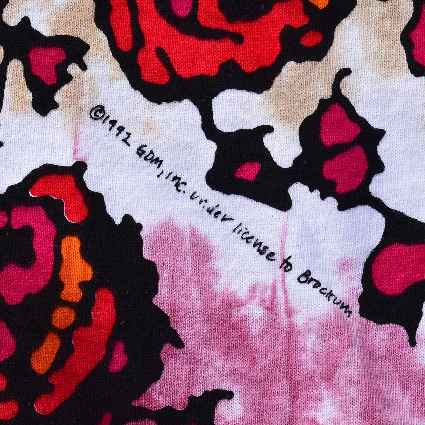 1992 Grateful Dead Brockum GDM Bertha Roses Tie Dye T-Shirt, Size XL