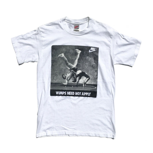 Nike Wrestling "Wimps Need Not Apply" Gray Tag T-Shirt Size Medium