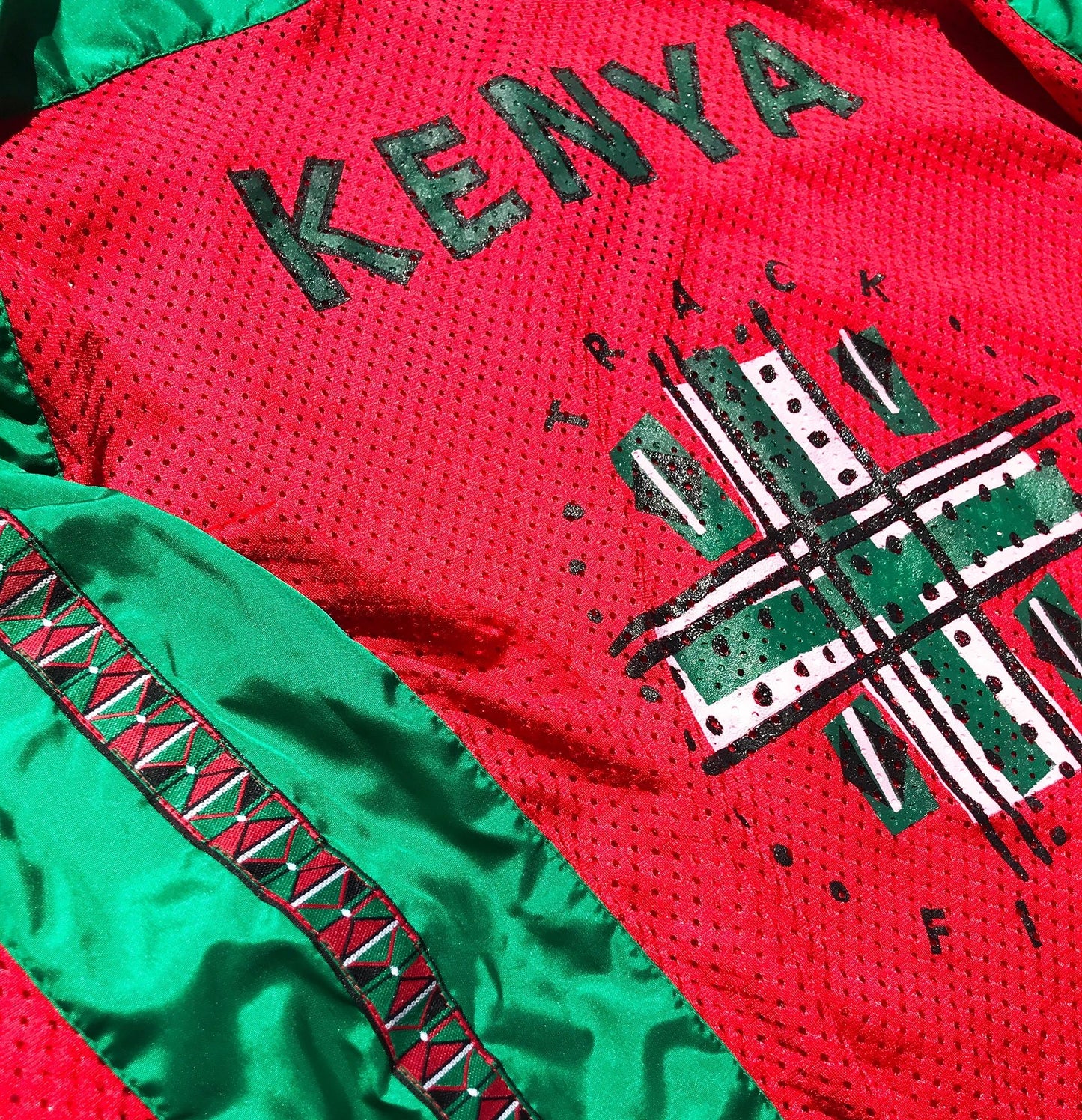 Nike Gray Tag Kenya Track & Field mesh Zip Jacket Size Medium