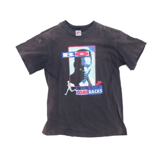 Nike Bo Jackson Gray Tag Knows Comebacks Faded T-Shirt