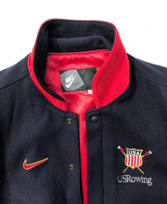 Nike 1992 U.S.A. Rowing Original Letterman Jacket Size XL