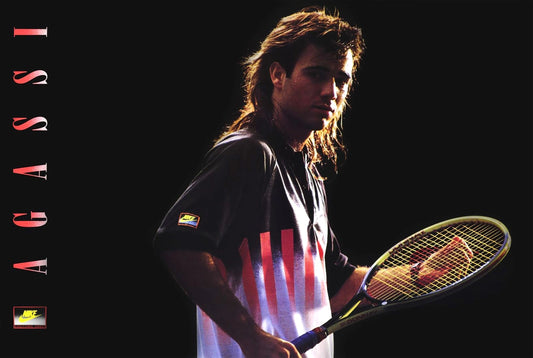 Nike Andre Agassi Challenge Court Early 90s Poster NEW