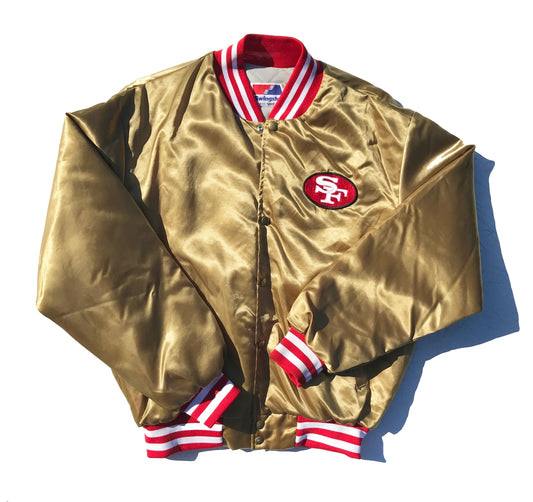 San Francisco 49ers Gold Swingster Gold Jacket Size Large