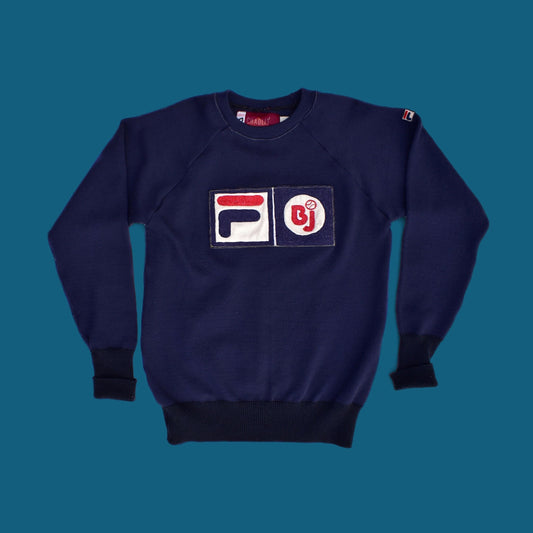 1/1 Fila BJ Bjorn Borg Oversized Logo Heavy Knit Sweater