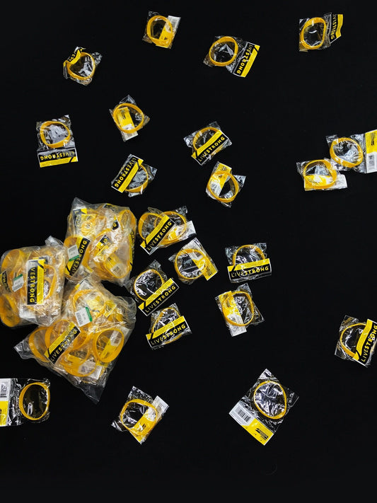 Nike Cycling Livestrong Yellow Rubber Bands 10 NEW