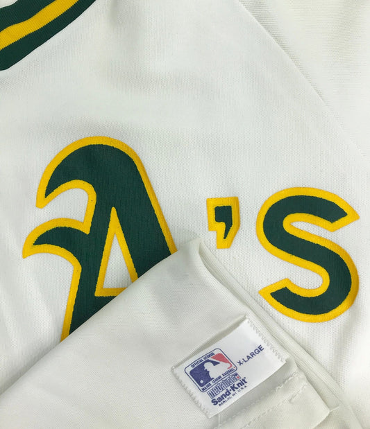 Oakland A's Sand Knit 80's Game Jersey Size XL