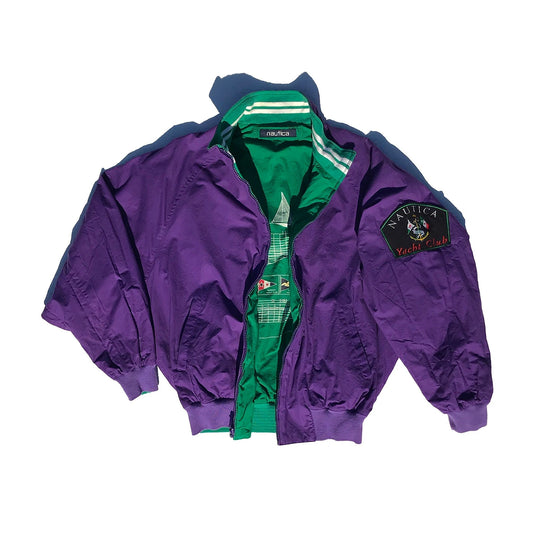 Nautica Yacht Club Sailing 90's Reversible Jacket