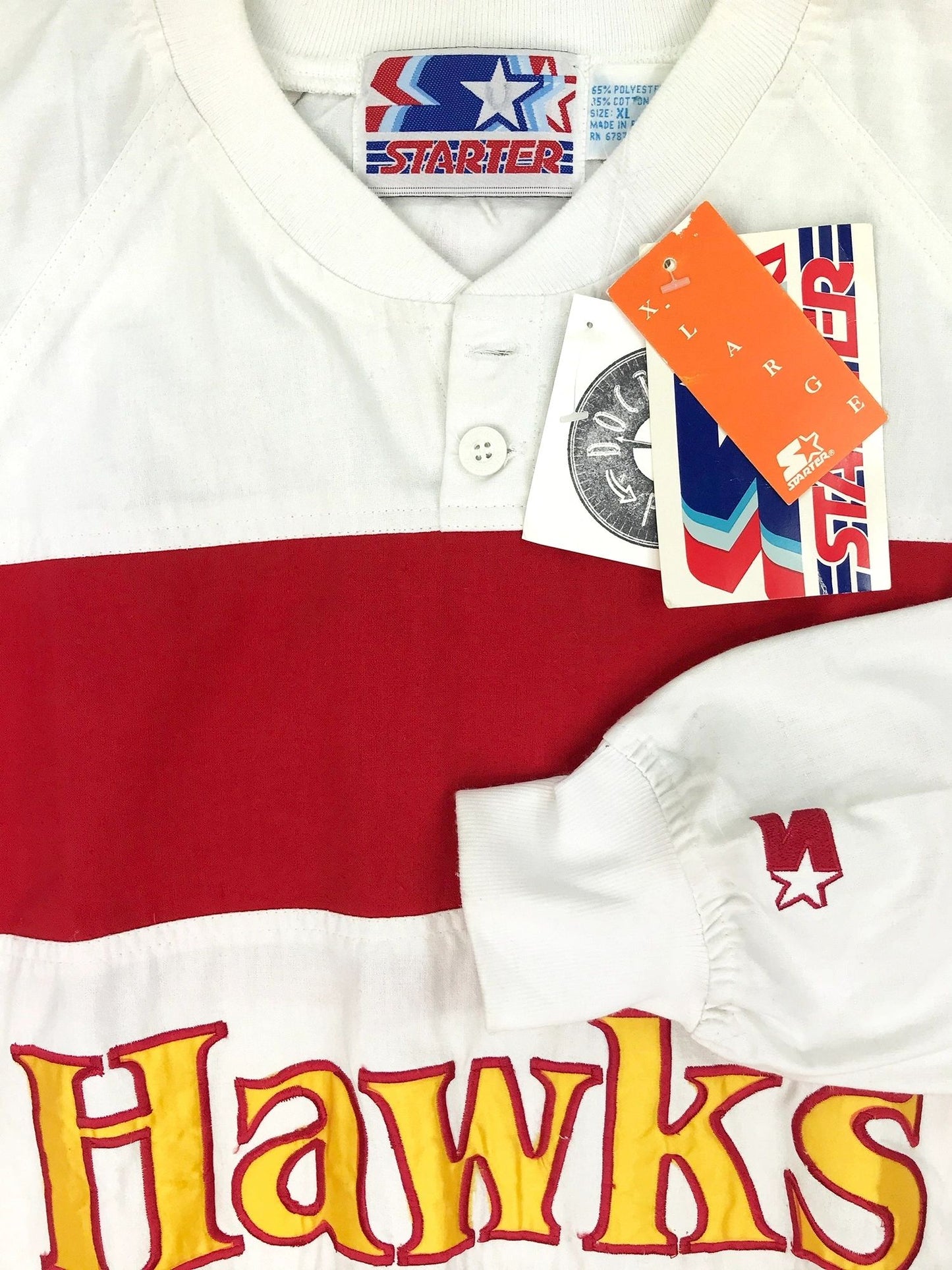 Atlanta Hawks Starter Pullover 90s Shirt NEW