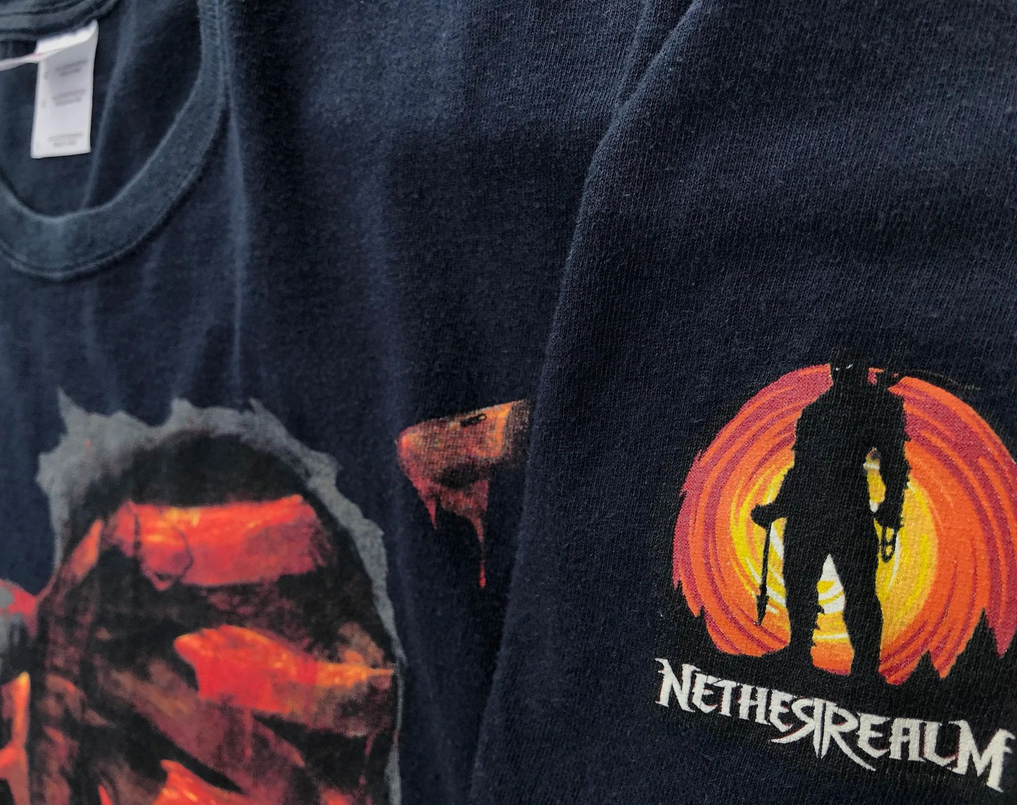 Mortal Kombat Finish Him! Fatality Original WB T-Shirt Faded