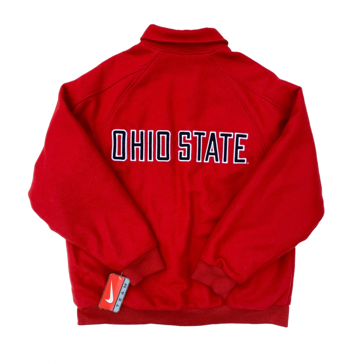 Ohio State Buckeyes Nike TEAM SPORTS Wool Letterman Jacket NEW