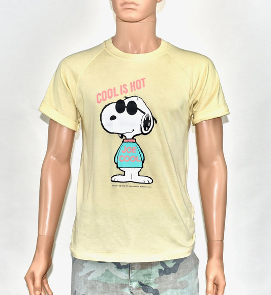 Snoopy Joe Cool 1980s Original T-shirt "COOL IS HOT"
