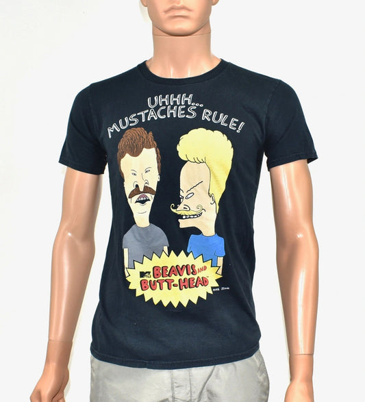 90s Beavis and Butthead "Mustaches Rule" T-Shirt
