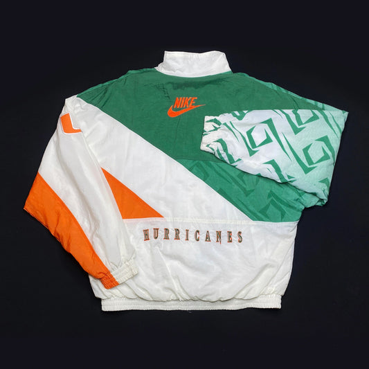 Nike Miami Hurricanes 90's Warm-up Track Jacket Size Large