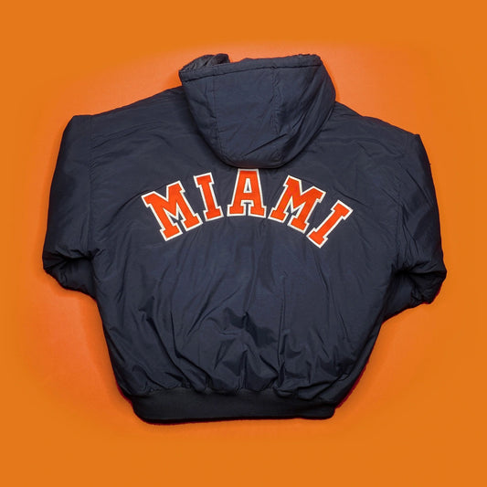 Miami Hurricanes Chalk Line 90s Spell Out Parka Jacket