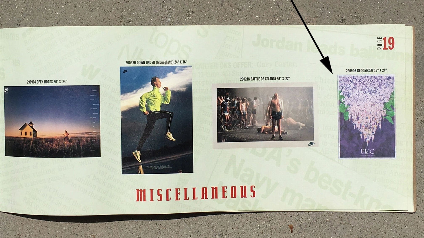 Nike Spokane, WA Bloomsday Marathon Run Original Poster NEW