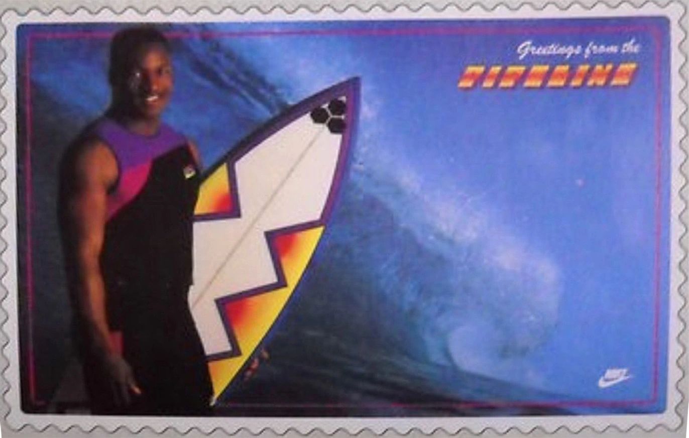 Nike Bo Jackson "Greetings From The Pipeline" Surf Original 90s Poster NEW