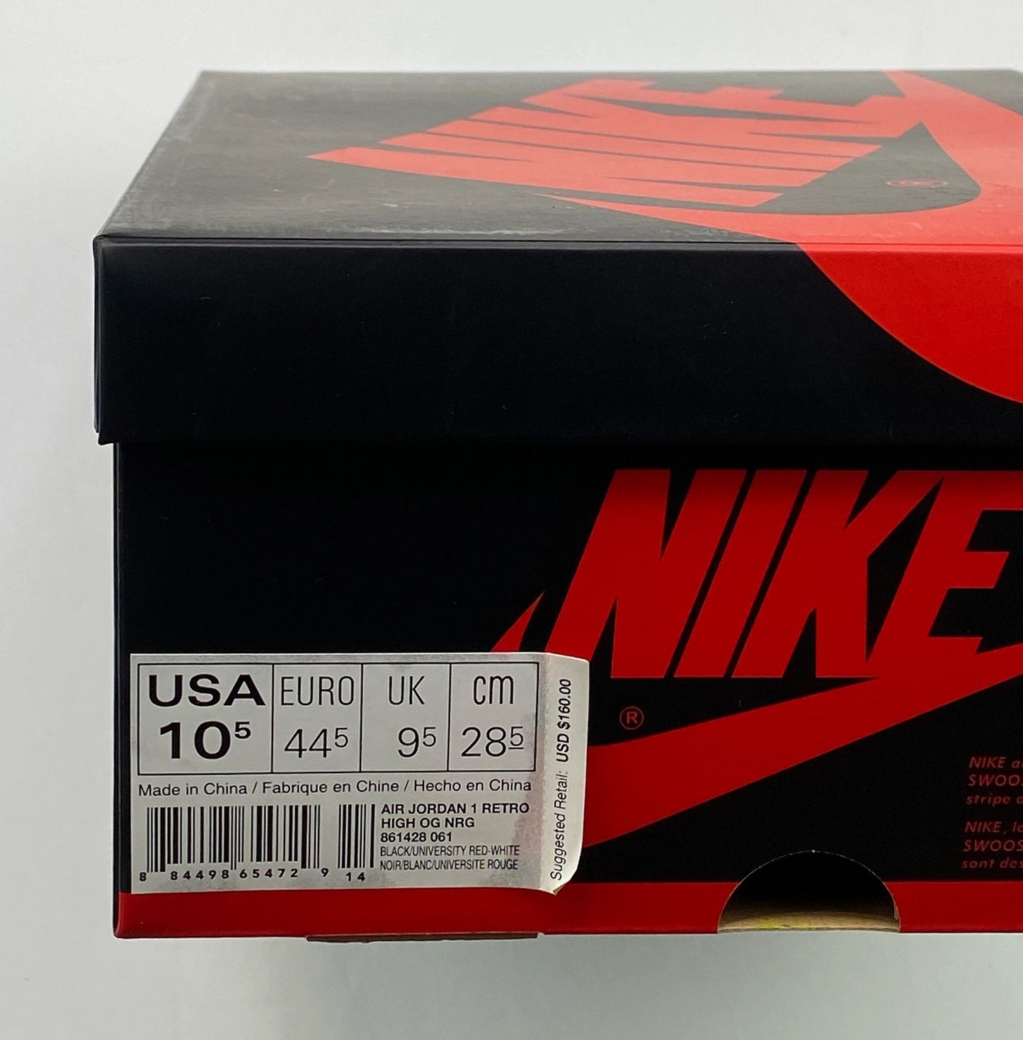 Nike Air Jordan 1 High OG Homage To Home Size 10.5
