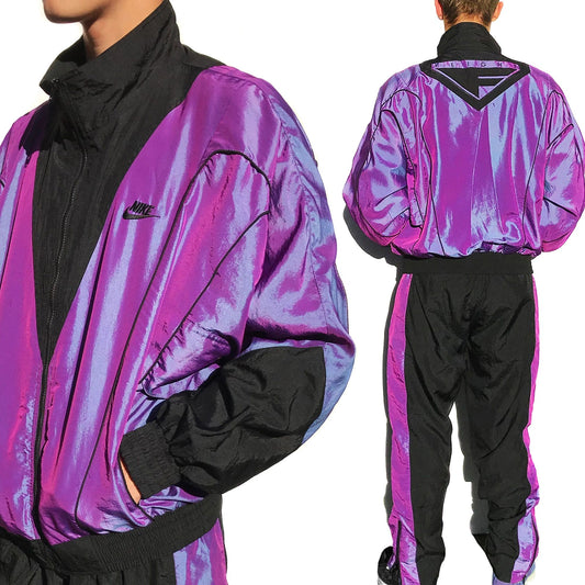 Nike Air Flight Iridescent Purple 90's Track Suit NEW
