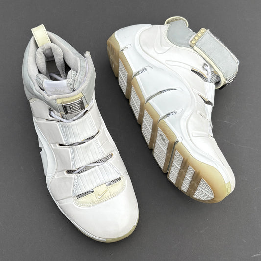 Nike Lebron 4 White / Reflective / Chrome 2006 Size 13