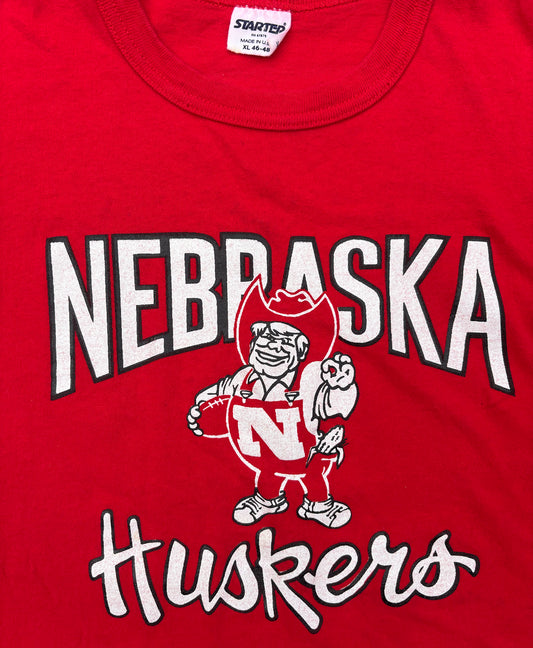 Nebraska Cornhuskers Starter Single Stitch T-Shirt Made in USA Size XL