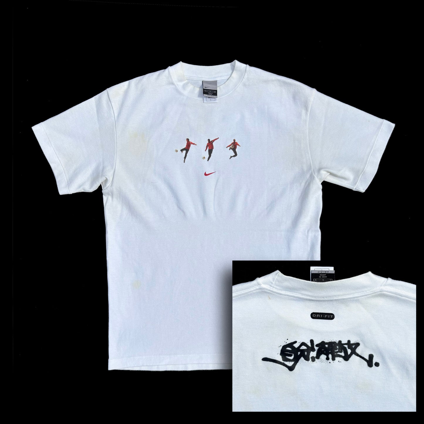 Promo Y2K Nike Soccer World Cup T-shirt Graffiti Japan