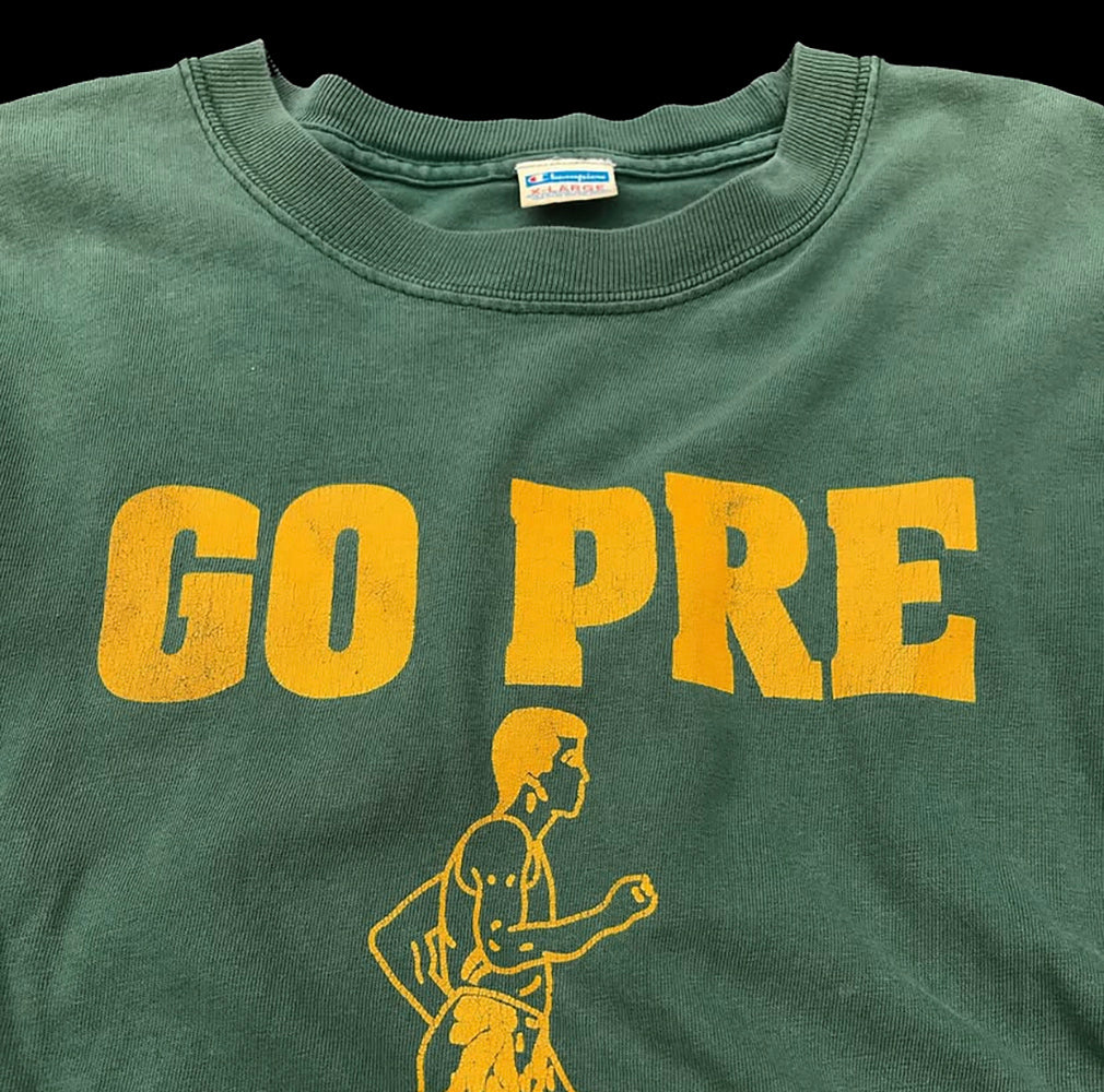 1/1 Go Pre Steve Prefontaine Faded Custom Champion T-Shirt