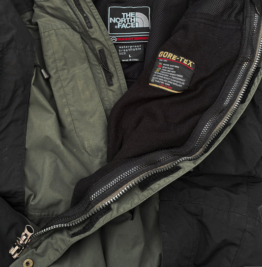 North Face Gore Tex XCR 90's Summit Series Jacket + Fleece Size Large
