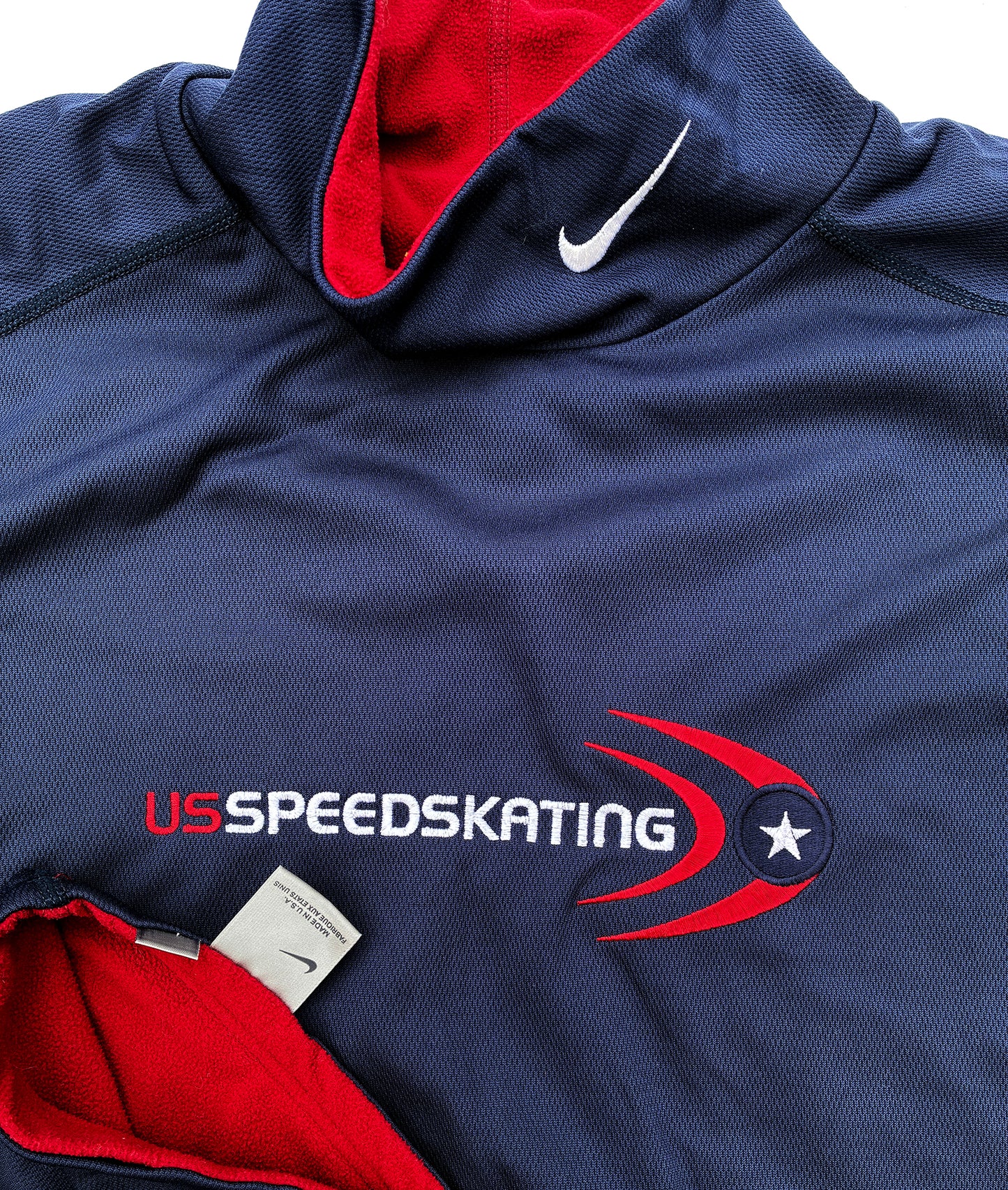 Nike USA Speed Skating Reversible Mock Neck Fleece Warm-up