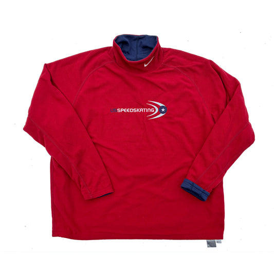 Nike USA Speed Skating Reversible Mock Neck Fleece Warm-up