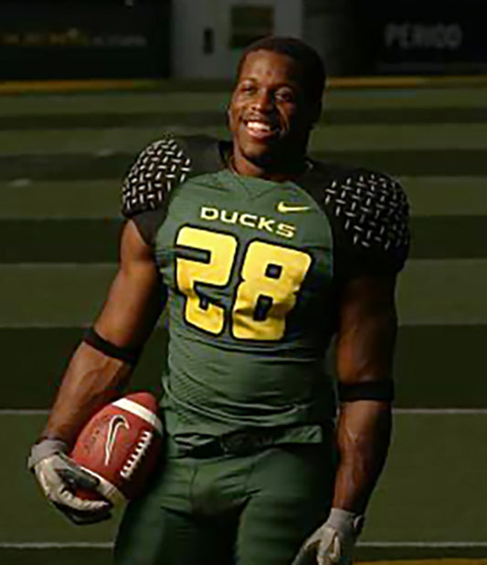University Oregon UO Ducks Jonathan Stewart Diamond Plate Authentic 2005-07 Jersey