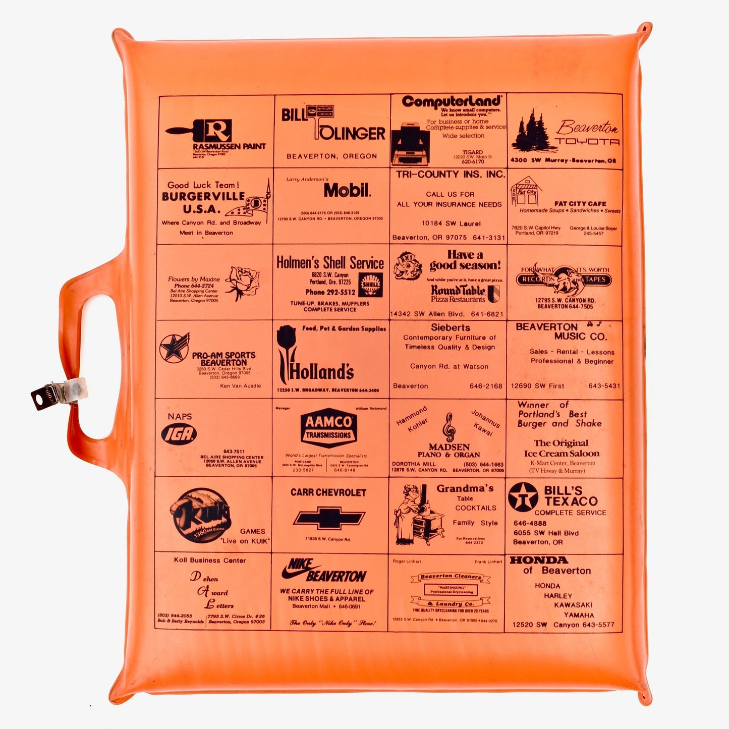 Nike Beaverton Original Seat Cushion Advertisement