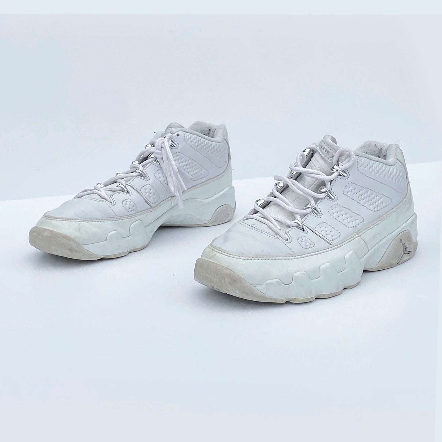 Nike Air Jordan 9 IX White/Chrome Low 2002 Size 8