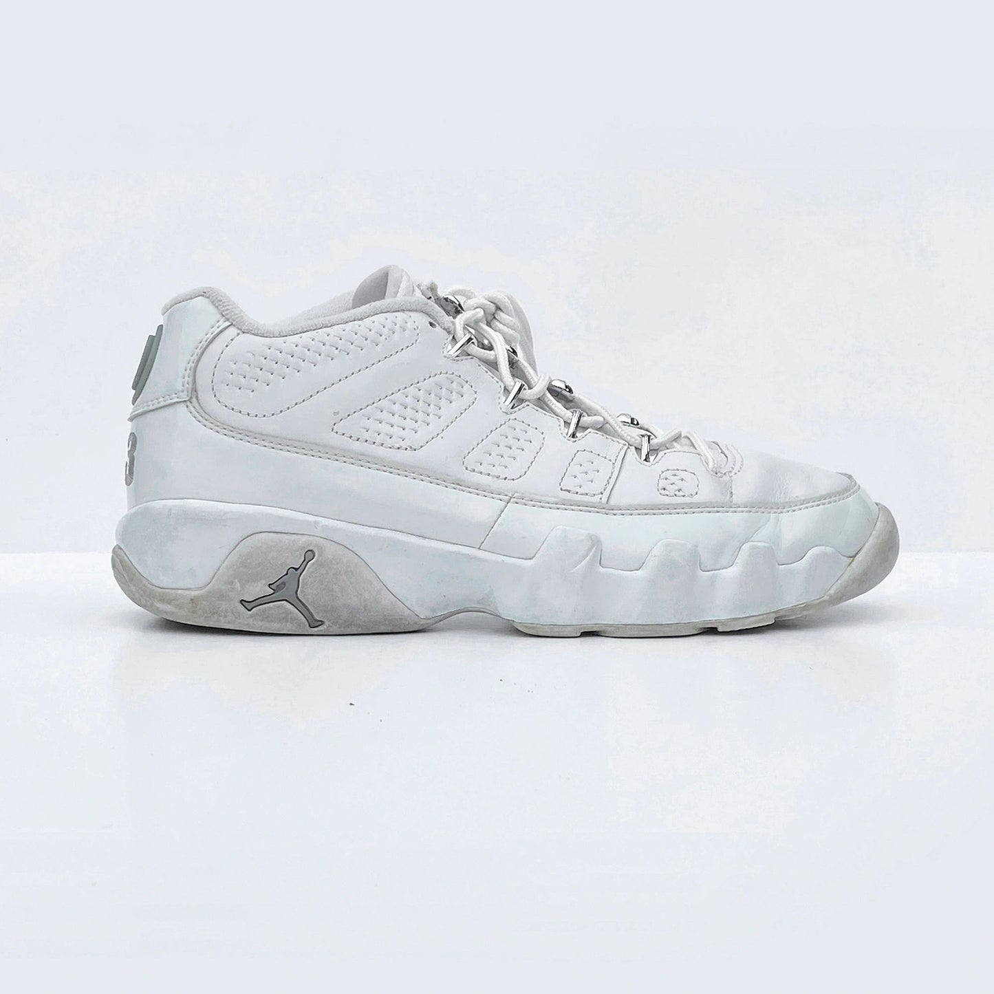 Nike Air Jordan 9 IX White/Chrome Low 2002 Size 8